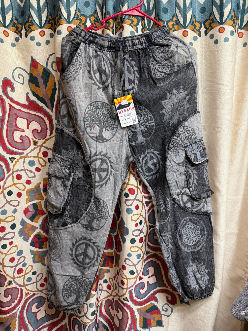 Rising International Gray Patchwork Cargo Pants